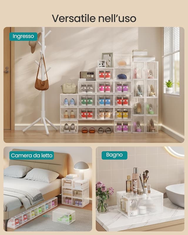 Thumbnail 5 de SONGMICS 6 scatole per scarpe LSP806WH01