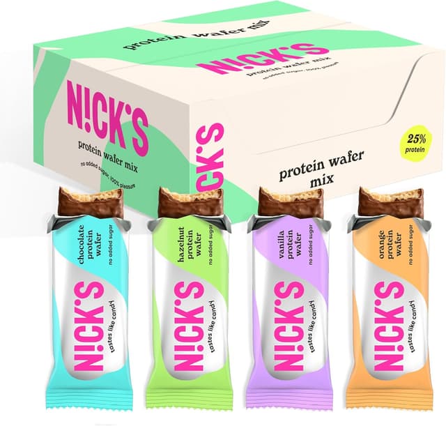 Imagen de NICKS Barres Keto Protéinées Gaufrettes chocolat 40 g en OfertitasTOP