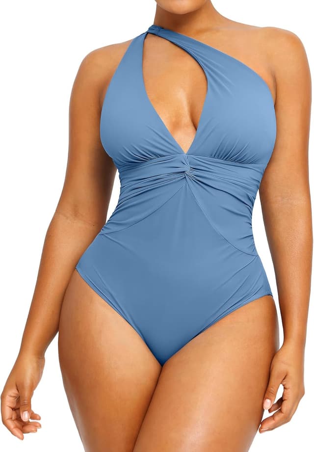 Thumbnail 6 de SHAPELLX Women’s One-Piece Swimsuit with Tummy Control & Ruched V-Neck