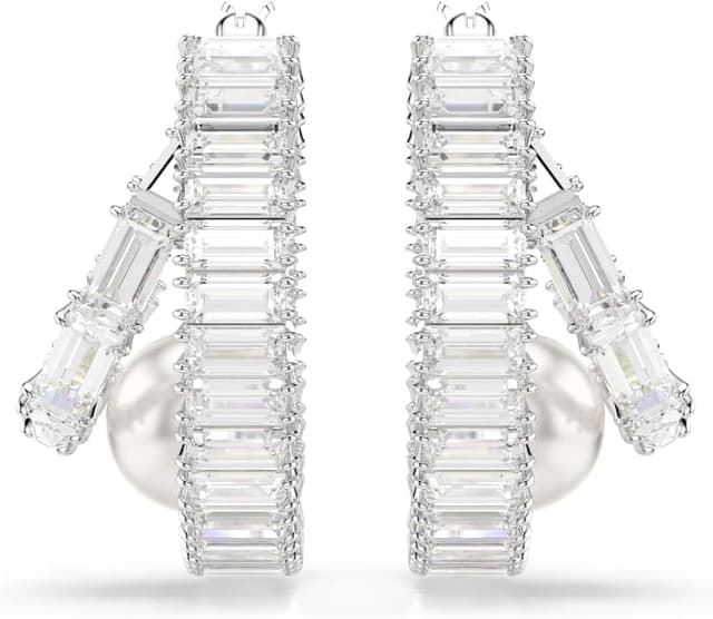 Detalle 2 de Swarovski Ariana Grande Pendientes aro Crystal Pearl 1 unidad