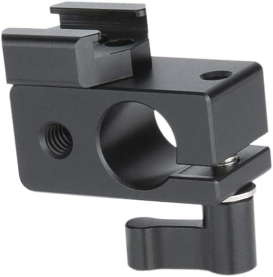Detalle de NICEYRIG 15mm Rod Clamp with Cold Shoe Mount Adapter for DSLR Monitors, Lights & Video Accessories