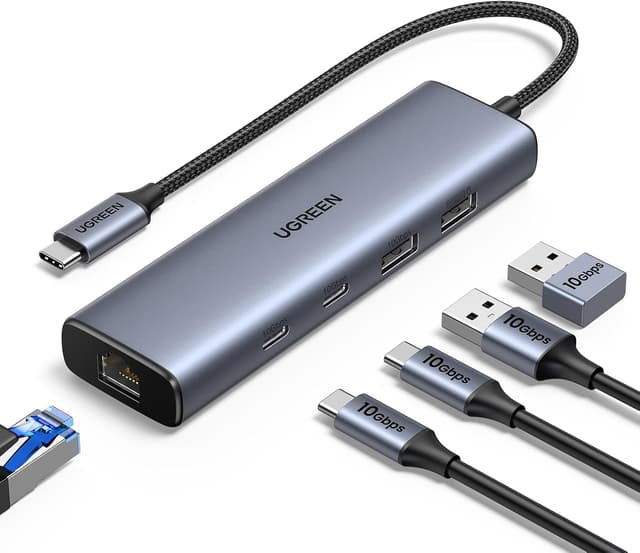 Imagen de UGREEN USB C Hub Ethernet 10Gbps USB 3.2 Adapter en OfertitasTOP