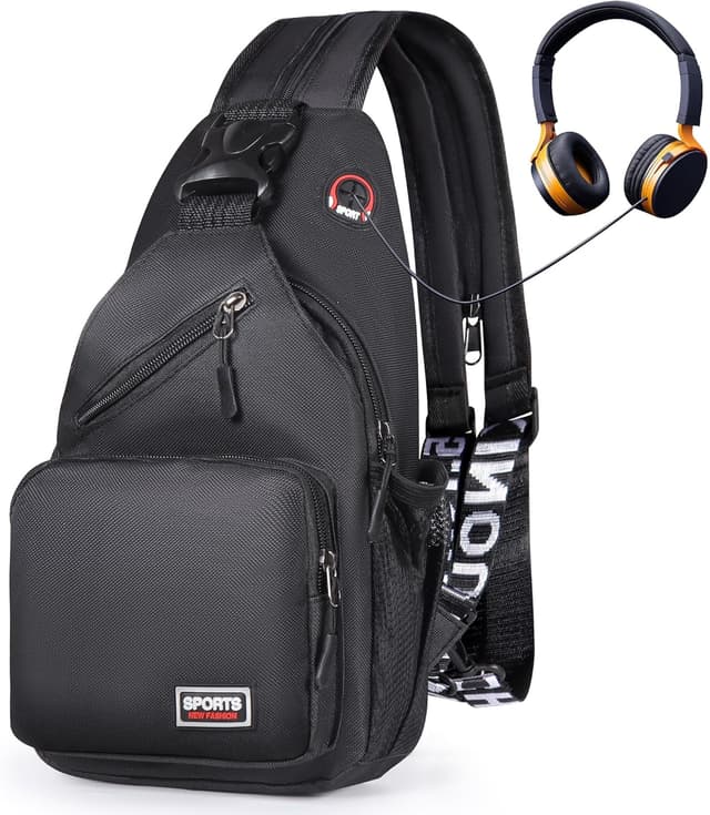 Detalle 2 de Geestock convertible crossbody sling bag for men & women – waterproof daypack/chest bag