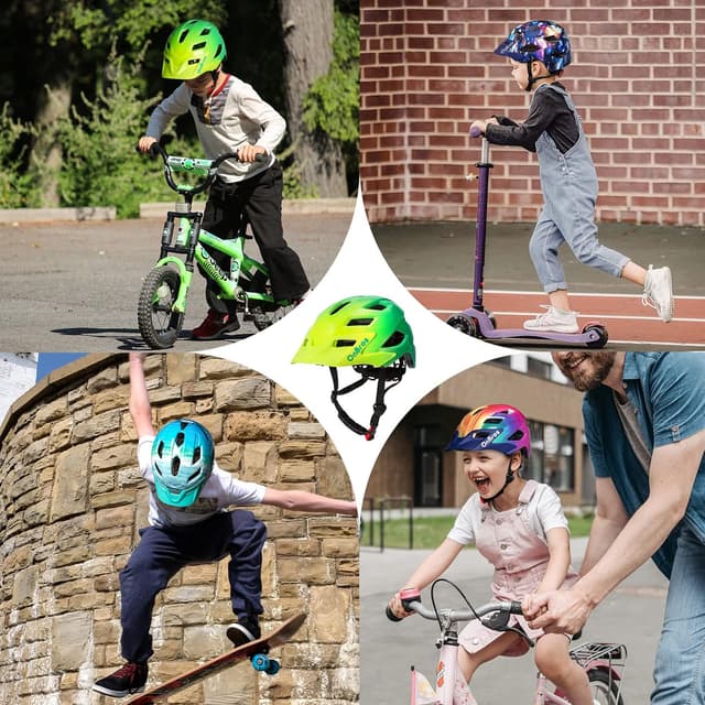Thumbnail 6 de OnBros Kinder-Fahrradhelm 5–13 Jahre inkl. abnehmbarem Visier (50–57 cm)