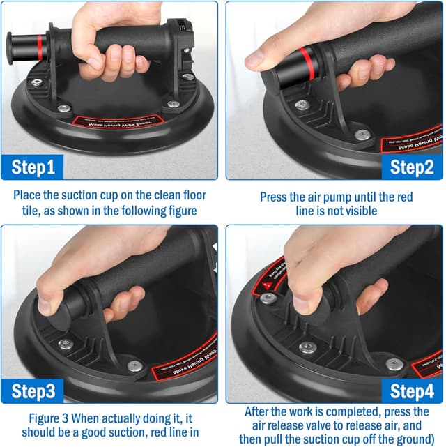 Detalle 1 de 2er-Set 8" Saugheber Glas Fliesenheber