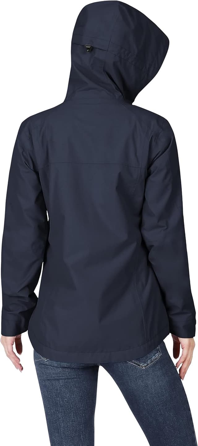 Detalle de 33,000ft Damen Regenjacke wasserdicht, atmungsaktiv mit Kapuze – leichter Windbreaker für Outdoor, Trekking & Fahrrad