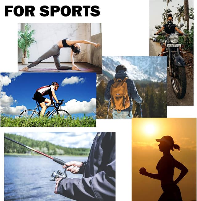 Detalle de SMEHCF 4 Multipurpose Bandanas (Unisex, 100% polyester) — dust-, wind- and sand-proof