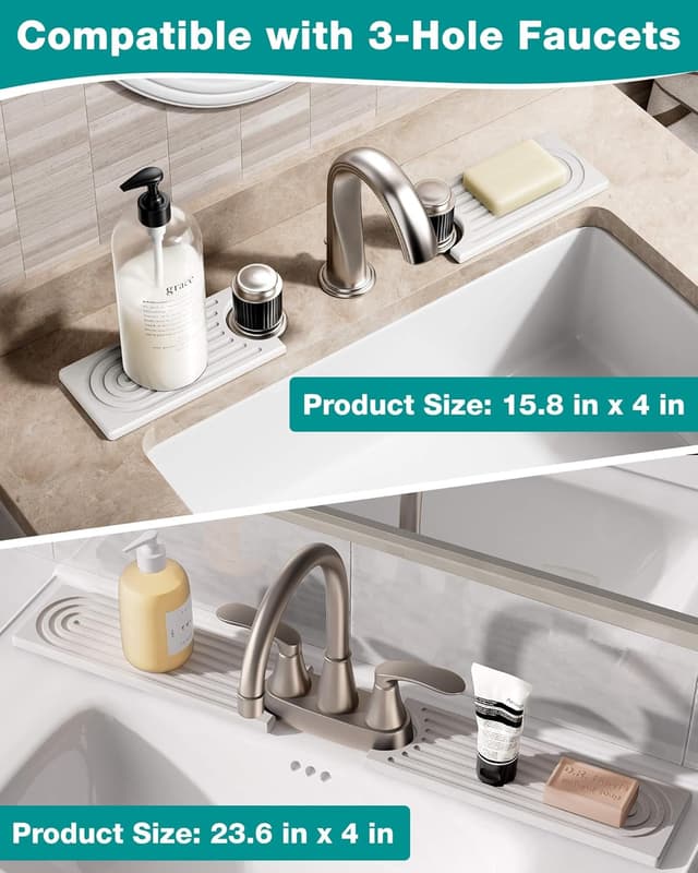 Thumbnail 6 de Stone Faucet Mat Diatomite Sink Protector 23.6"