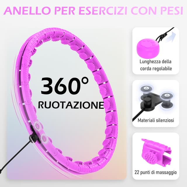 Thumbnail 2 de JLoibao Smart Hula Hoop 24 Collegamenti 132 cm