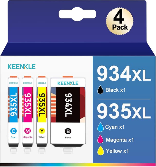 Detalle de KEENKLE 934XL/935XL cartucce compatibili HP 4-Pack (Nero Ciano Magenta Giallo) per OfficeJet Pro