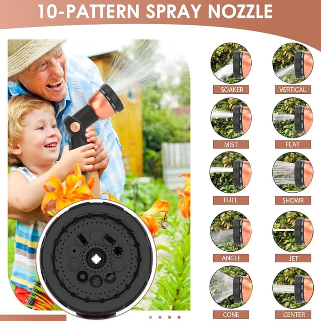 Thumbnail 5 de 25ft Expandable Garden Hose with 10‑Function Spray