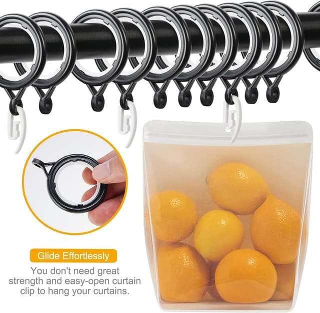 Detalle 1 de Anneaux rideaux WCIC 32 pièces, 30 mm