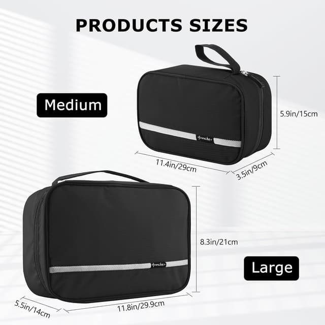 Detalle 2 de homchen Hängende Reise-Toilettentasche aus wasserabweisendem Oxford-Stoff (faltbar) – für Männer & Frauen