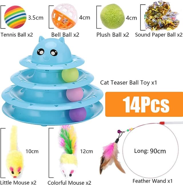 Detalle 2 de Speedy Panther 14-pack interactive cat toys
