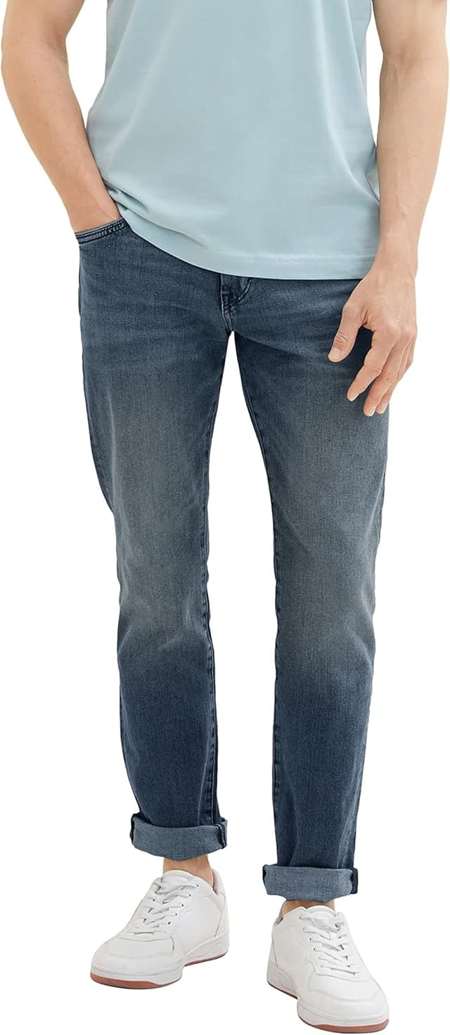 Thumbnail 6 de TOM TAILOR Josh Regular Slim Jeans Uomo in denim tinta unita