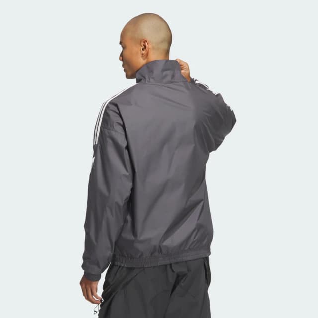 Detalle de adidas Retro Trefoil Jacket (Gender Neutral) gris: chaqueta retro para el día a día