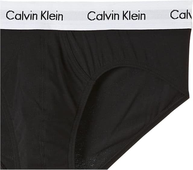 Detalle de Calvin Klein Herren 3er-Pack Slips 3P Hip Brief mit Stretch – Cotton Stretch, kurze Beinausschnitte