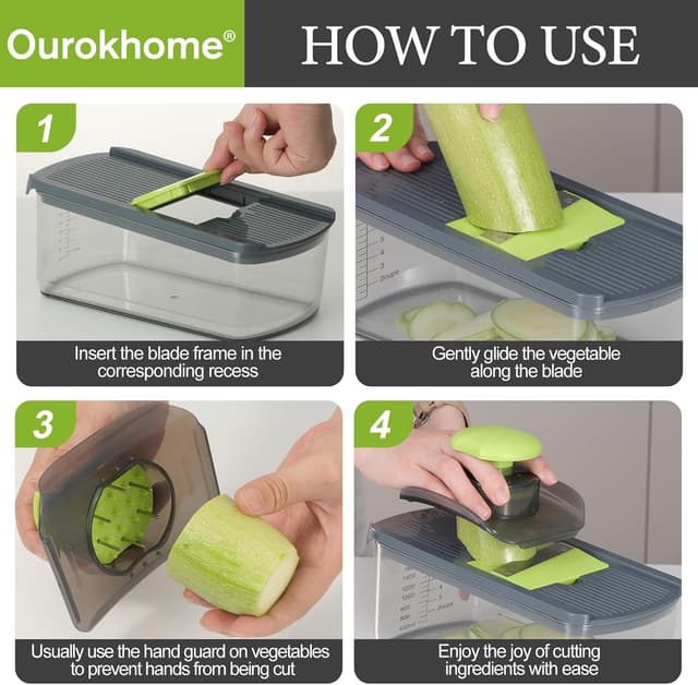 Thumbnail 3 de Ourokhome Mandolin Slicer 6-Blade 🍴