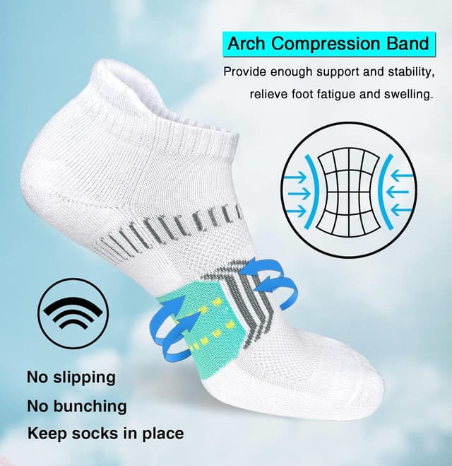 Detalle 1 de suaskk Anti-Blister Running Socks, 5 Pairs