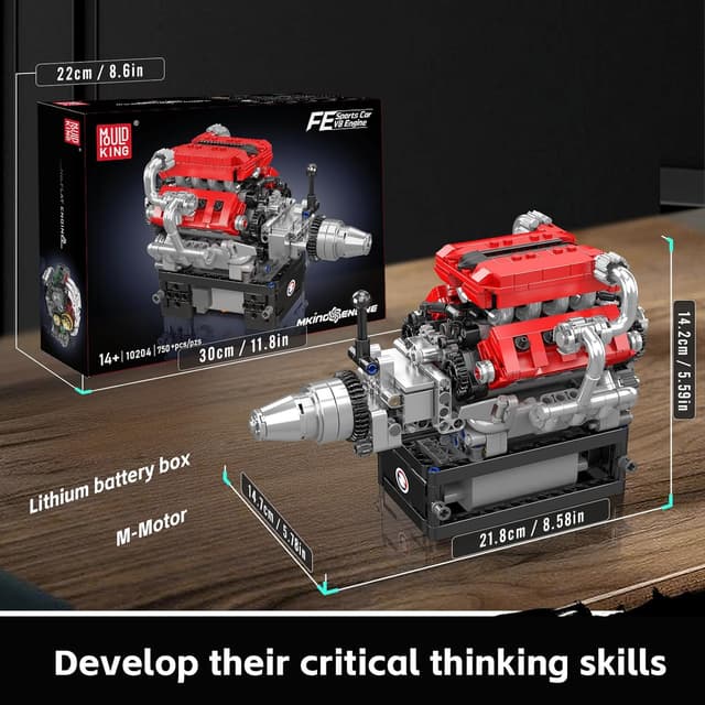 Thumbnail 4 de Mould King 10204 V8 moteur 750 pièces