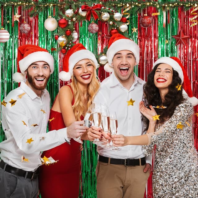 Thumbnail 5 de PVEGOS 3.3 x 8.3 ft glitter tinsel curtain ๐