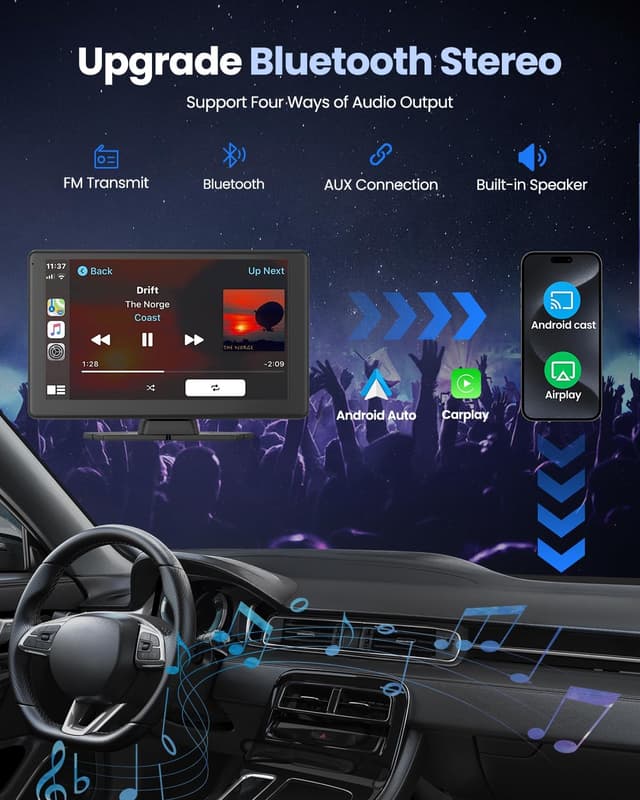 Thumbnail 3 de VyKure Portable Carplay Screen 9" wireless