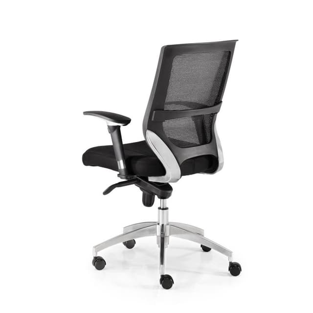 Detalle 2 de Euromof Malta Silla de oficina negra, aluminio