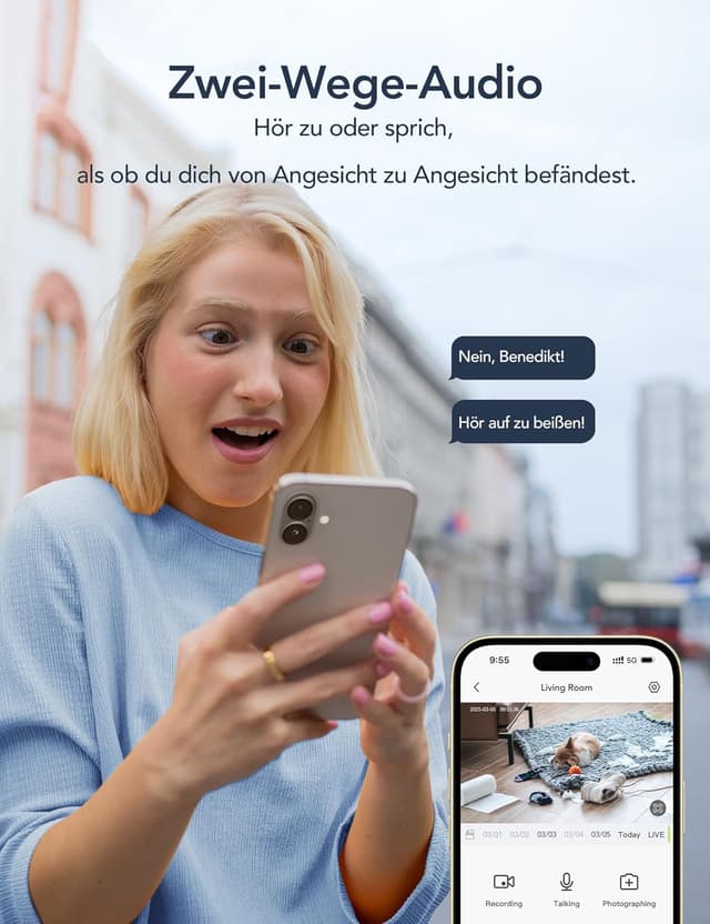 Detalle 2 de GNCC Überwachungskamera Innen 2K WLAN