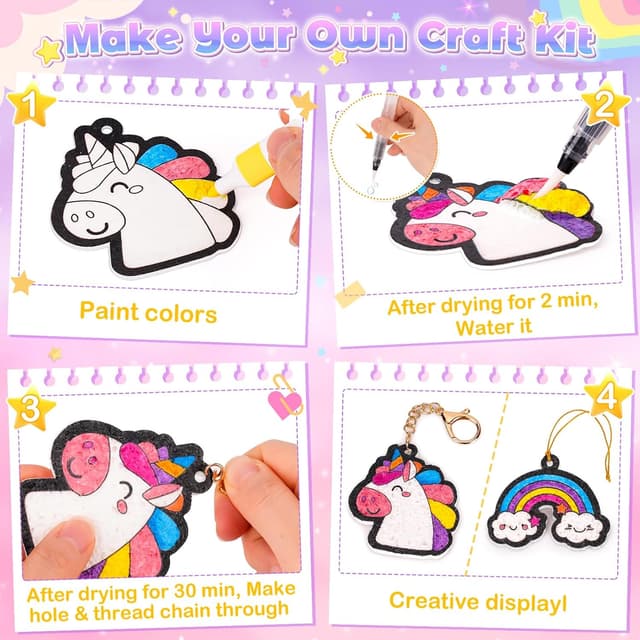 Detalle 1 de Craft kit 3D Aqua Puffs Unicorns