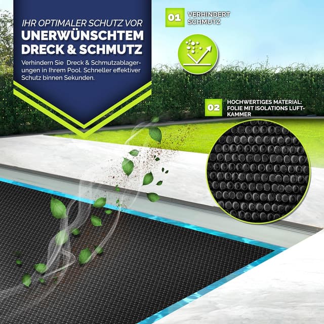 Thumbnail 4 de tillvex® Premium Solarabdeckplane 800x400 cm ☀