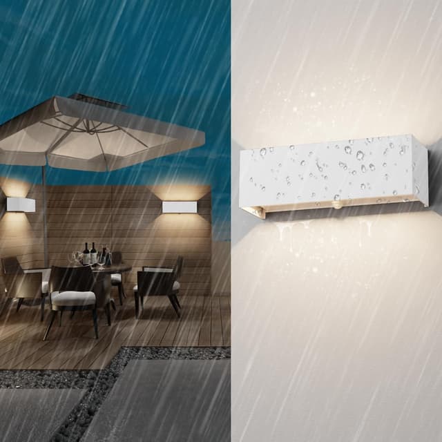 Detalle de Klighten applique murale LED 30W étanche IP65 avec détecteur de mouvement et faisceau réglable (4000K blanc naturel)