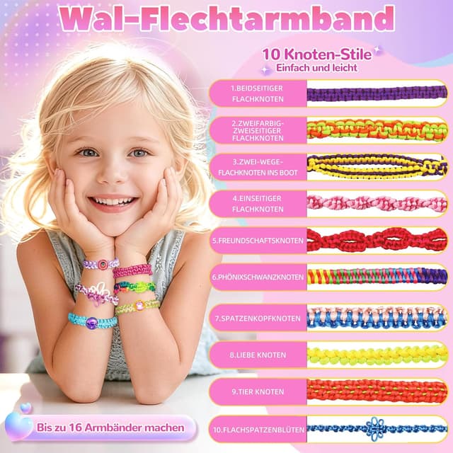 Thumbnail 6 de Euclidean Cube Freundschaftsarmband Selber Machen Rosa