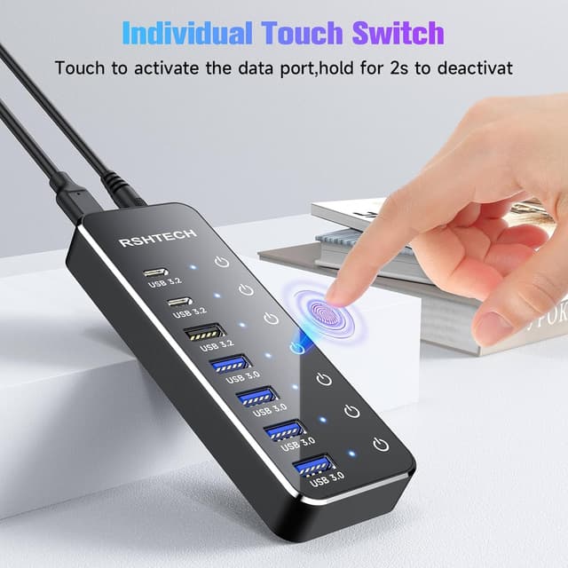 Thumbnail 4 de RSHTECH RSH-ST07C 7‑port USB hub with 10Gbps ports