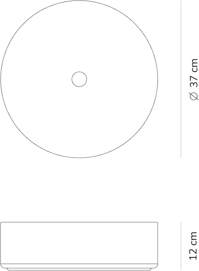 Thumbnail 6 de Baikal Lavabo cerámico redondo sobre encimera 36 cm