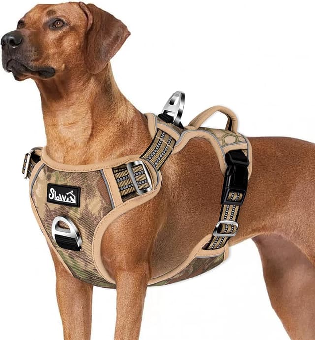 Detalle de Eyein Large Dog Harness – Anti-Pull Adjustable Heavy Duty Pet Vest with 2 Clips