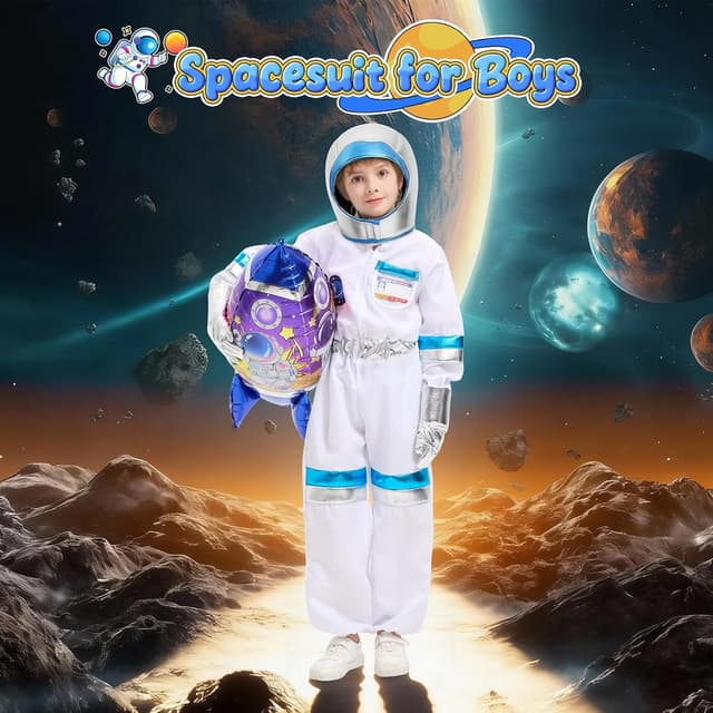 Thumbnail 3 de Lozzzyo Déguisement Astronaute Enfant