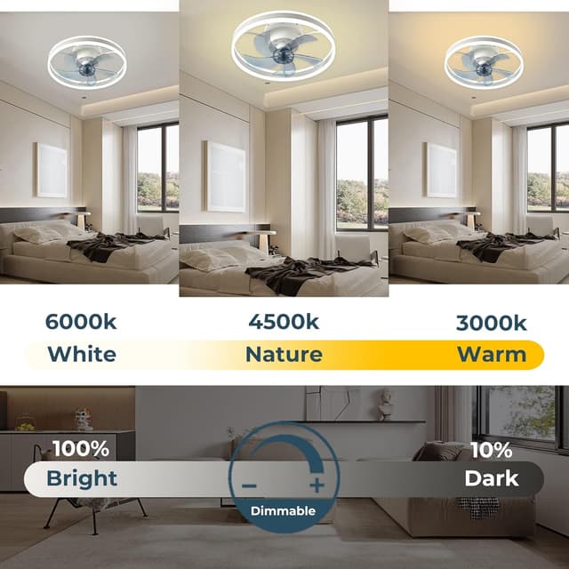 Detalle de Smart ceiling fan 20 inch with Alexa