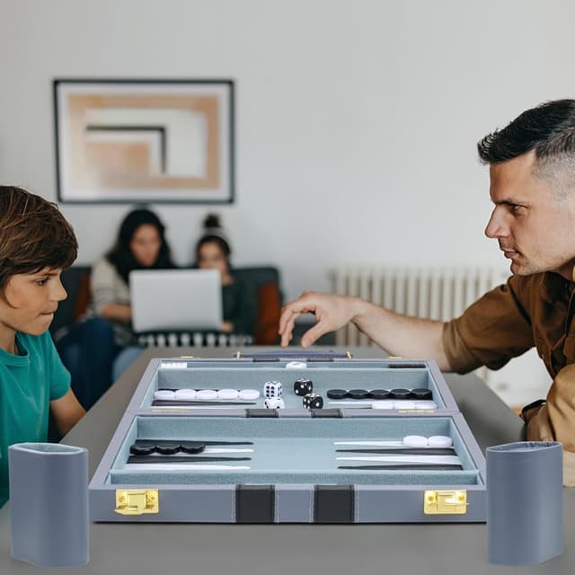 Thumbnail 6 de TOPTAN Backgammon Set 11in Grey