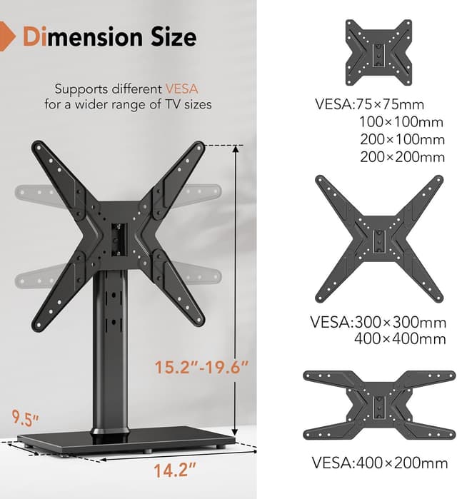 Thumbnail 6 de Universal Swivel TV Stand HT02B-002