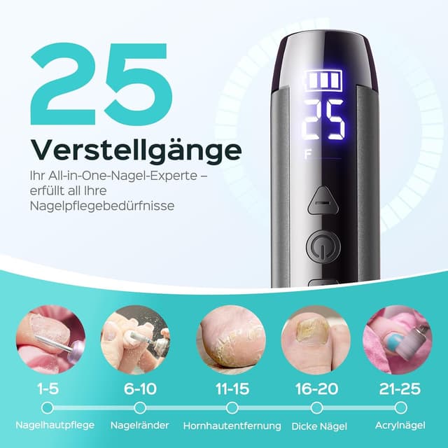 Thumbnail 4 de COSLUS Kabellos Tragbar Elektrischer Nagelfräser