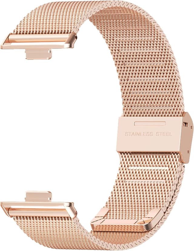 Detalle 2 de MIJOBS stainless steel metal strap for Huawei Watch Fit 3 (and Fit 4 family) — adjustable, waterproof replacement