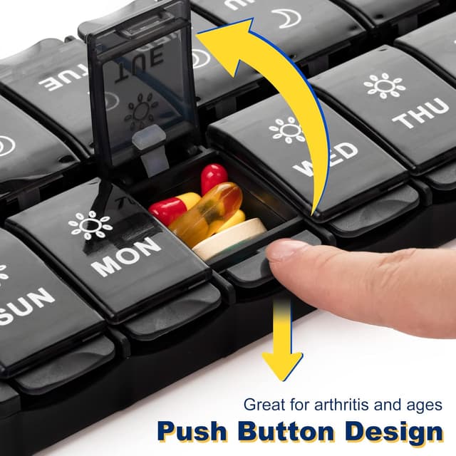 Thumbnail 2 de XL Large Weekly Pill Organiser 14 Day