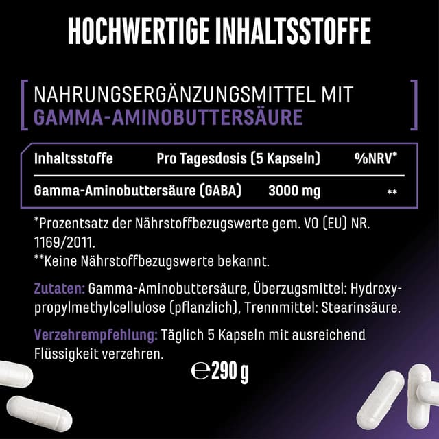 Thumbnail 5 de GABA 3000-400 Kapseln 3000 mg Tagesportion