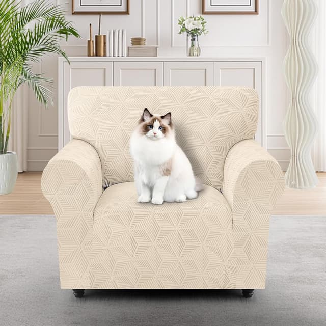 Detalle de Ystyle copridivano 1 posto con braccioli beige antiscivolo e anti-graffi