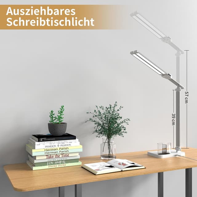Thumbnail 3 de iVict Led-Schreibtischlampe Doppelkopf höhenverstellbar