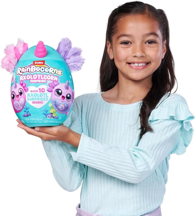 Detalle de Rainbocorns Axolotlcorn Surprise di ZURU (GILLDA) – peluche da collezione con uovo e 10 sorprese