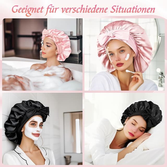 Detalle 1 de Sealong Satin-Schlafhaube 2er-Set fĂŒr Damen đ