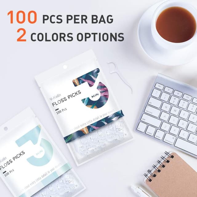 Detalle 2 de Y-Kelin Dental Floss 300 Pack — Floss Picks 🪥