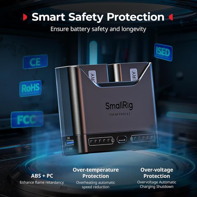 Thumbnail 6 de SmallRig NP-FW50 Kit batteries + chargeur double USB-C (2 emplacements)