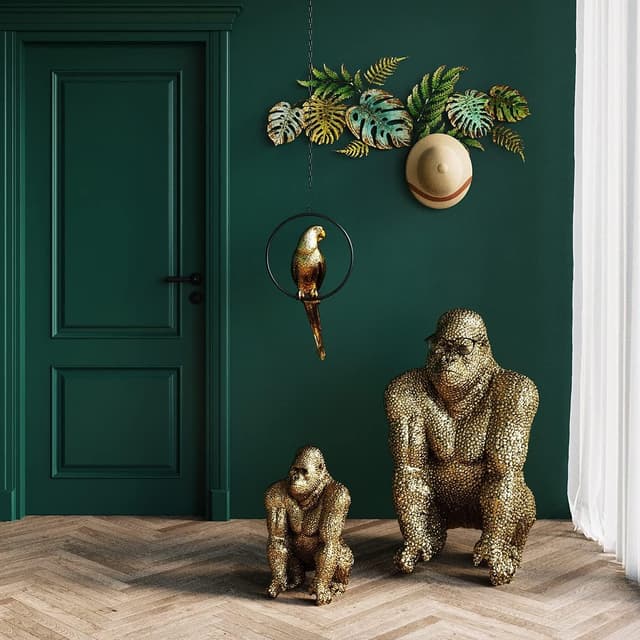 Detalle de Appendiabiti Kare Design Jungle Party verde/marrone con 6 ganci (stile giungla)